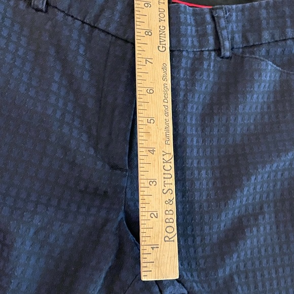 J Brand Blue/Black Sz 4 Textured Pant GUC Washable - Picture 10 of 11